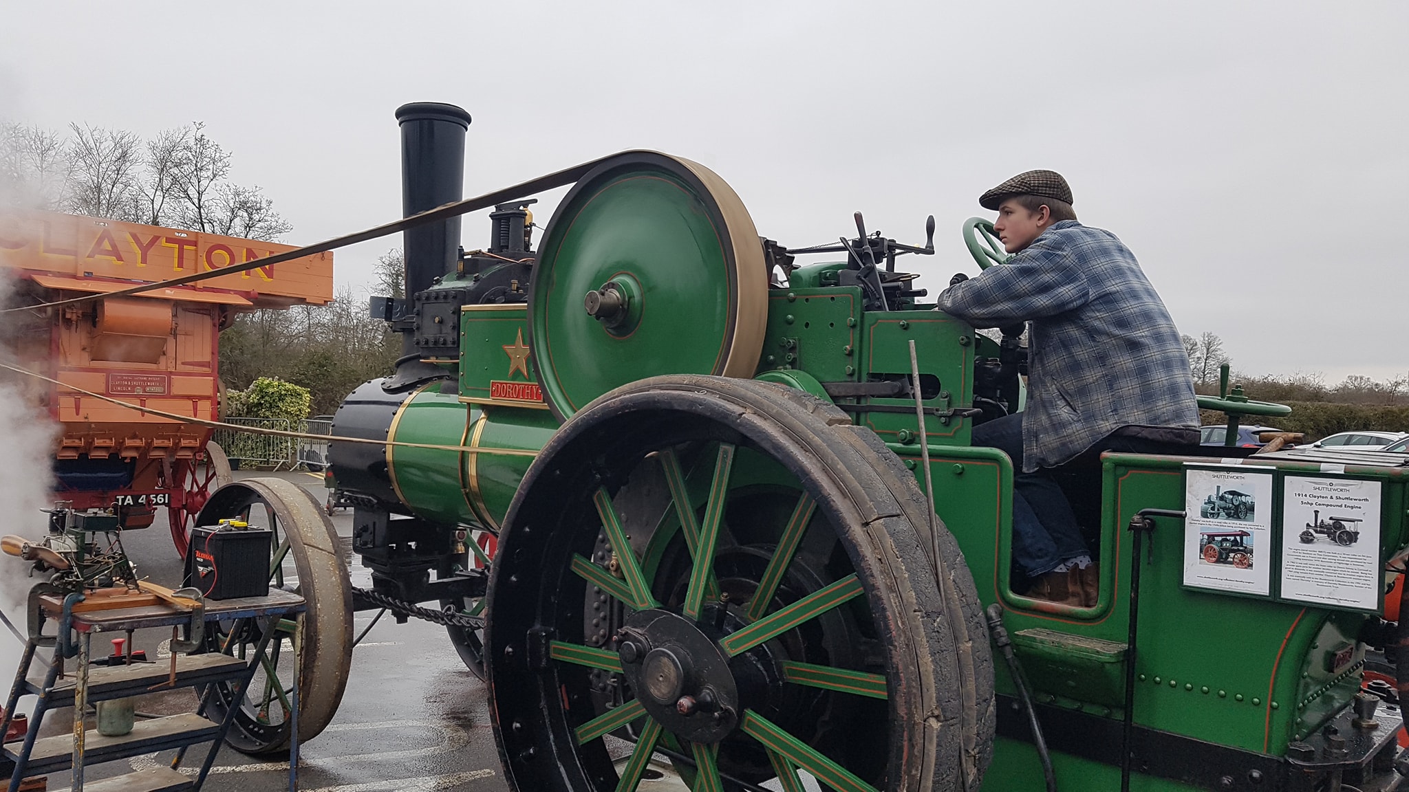 Isaac tending to Dorothy during an Engineering Open Event